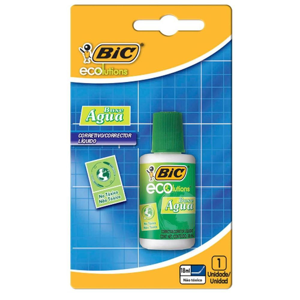 Corretivo Líquido Ecolutions 18ml Bic Base Água