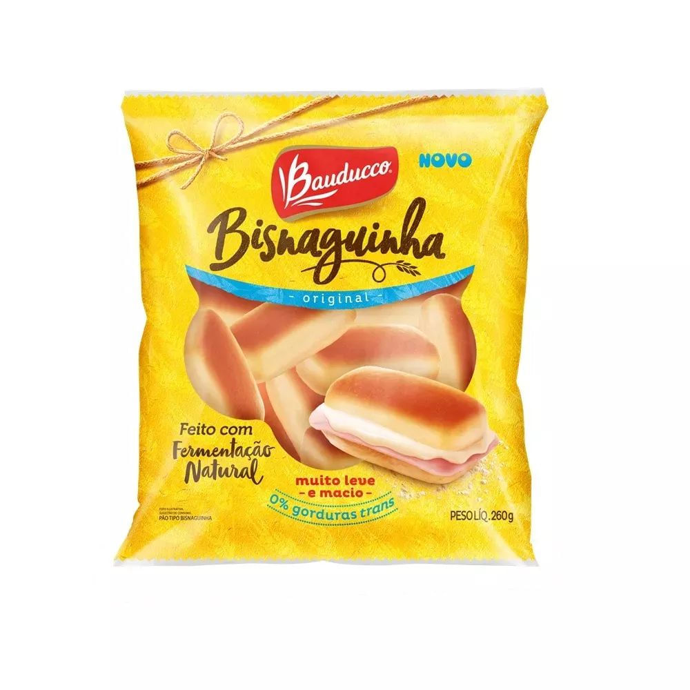 Bisnaguinha Tradicional Bauducco 260g Fermentação Natural