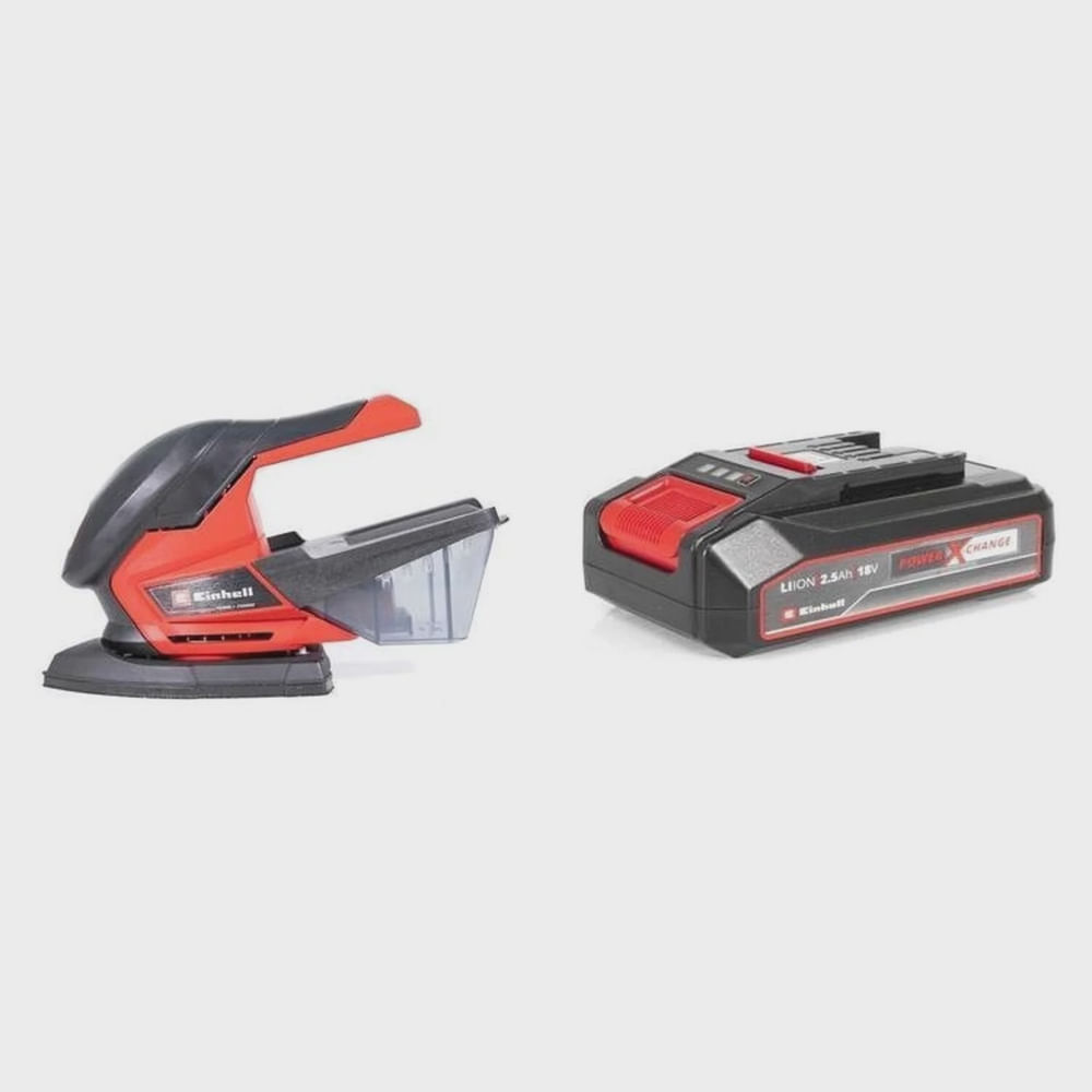 Kit Lixadeira Multiuso a Bateria Te-os 18/150 Li com Bateria Power-x-change 18v 2,5 Ah Li Einhell