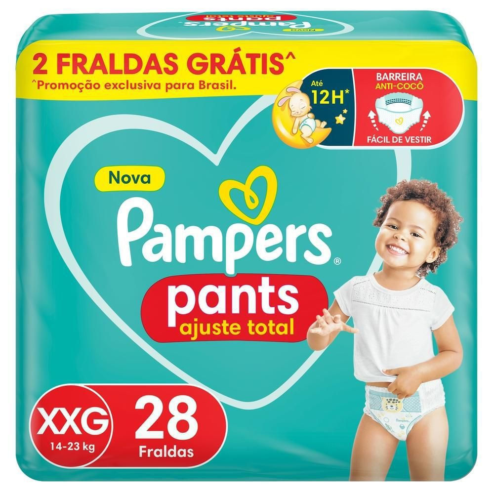 Fralda Descartável Hipoalergênica Pampers Pants Ajuste Total XG 28un