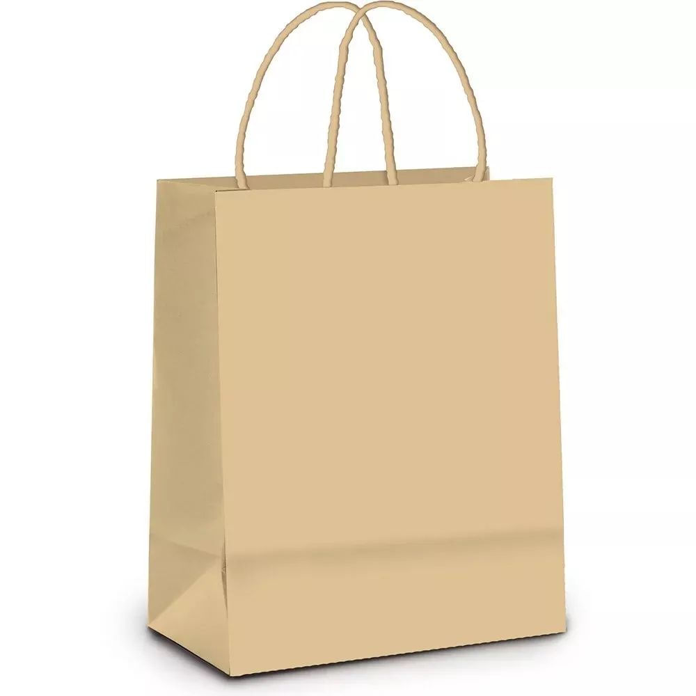 Sacola Papel Kraft Presente G 32x26,5x13cm Cromus 1un Reciclável