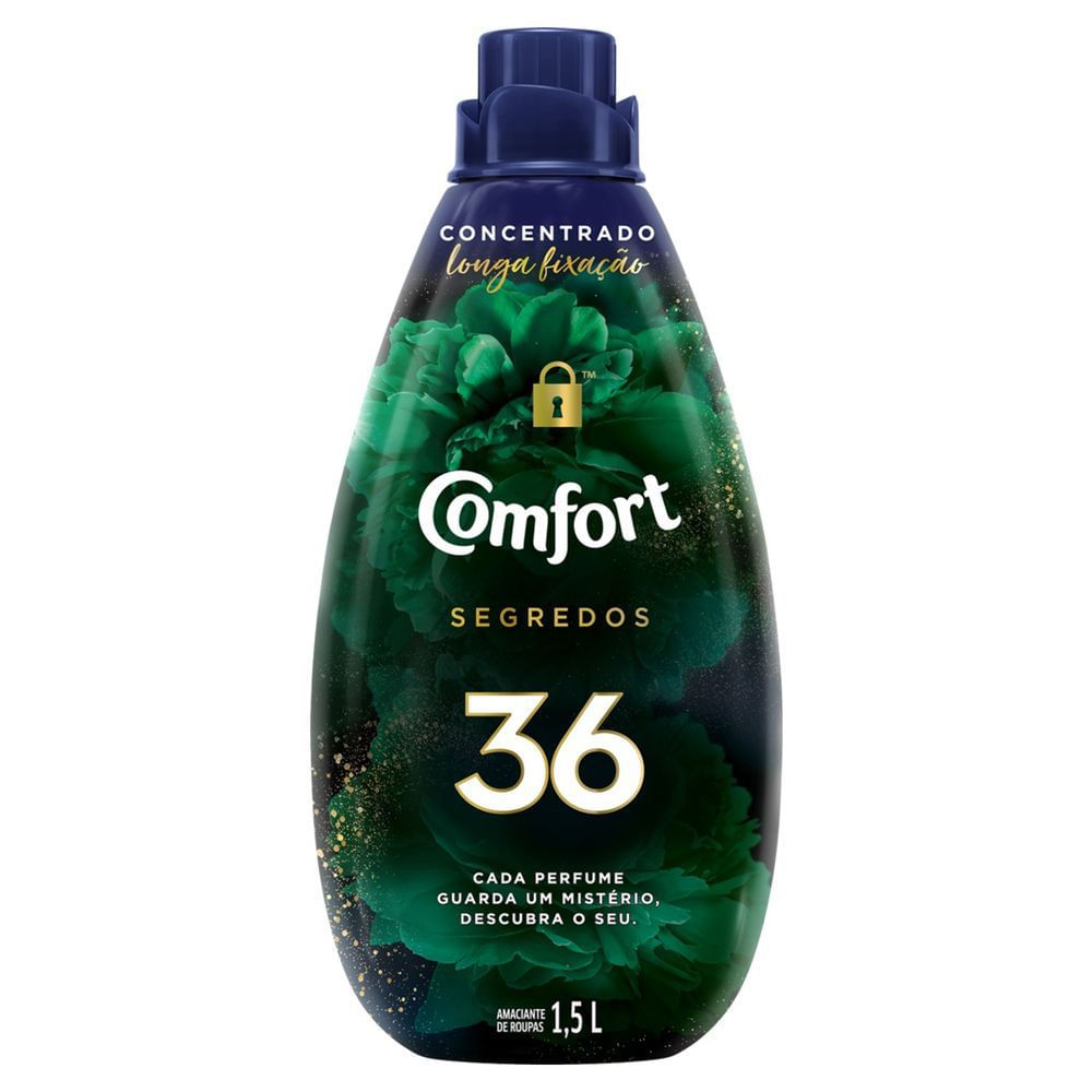 Amaciante Concentrado Comfort Segredos Líquido Perfumaria Fina 1,5L