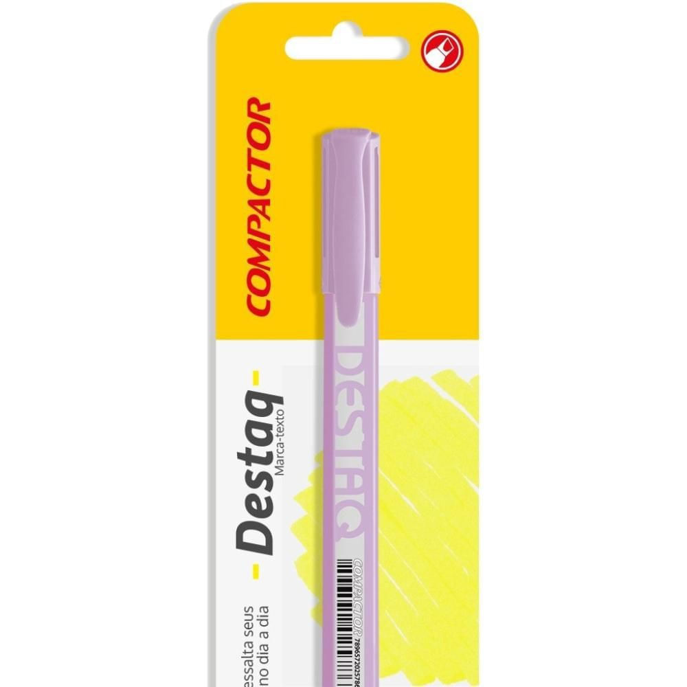 Marca-Texto Destaq 1 un Compactor Lilás Pastel
