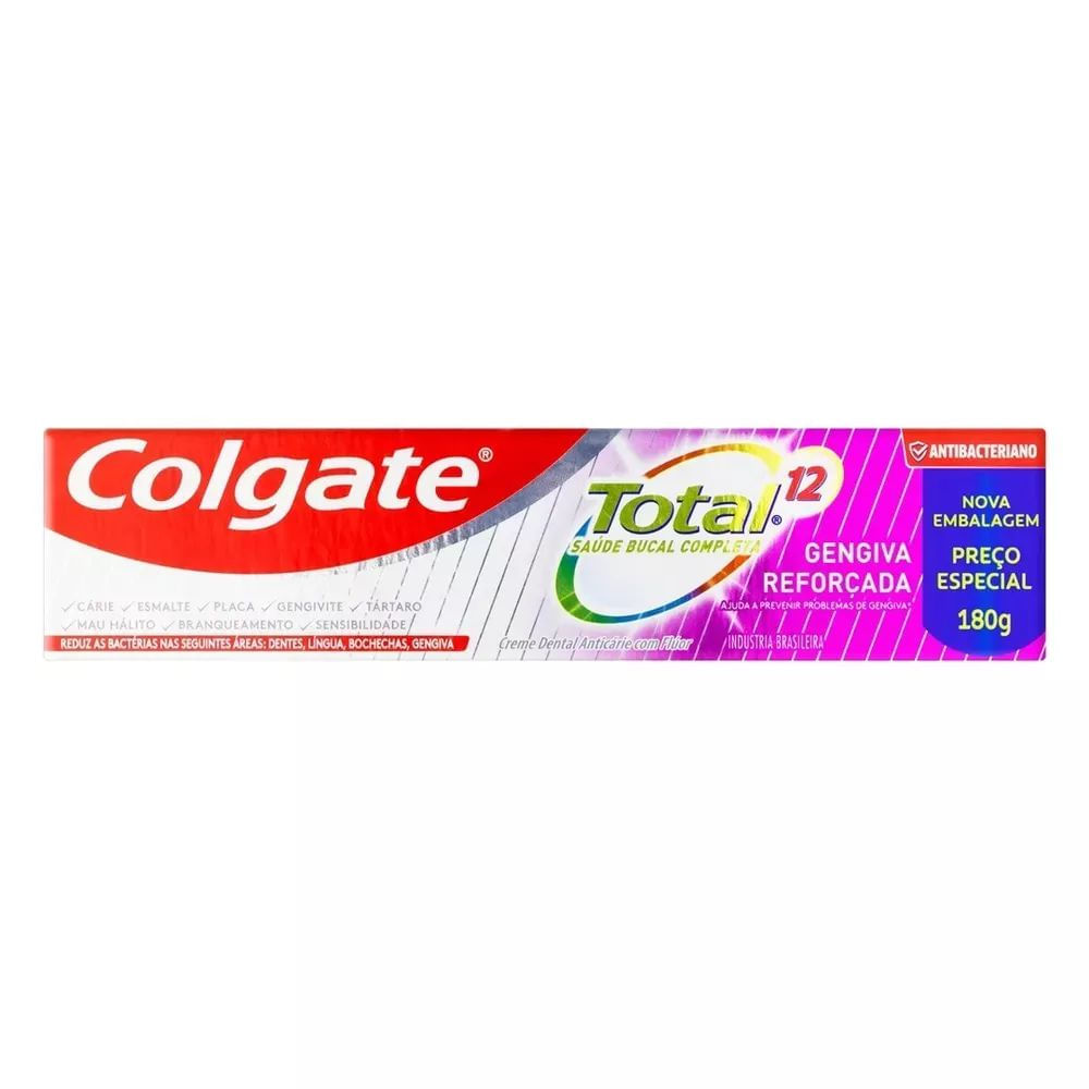Creme Dental Gengiva Reforçada Colgate Total 12 180g