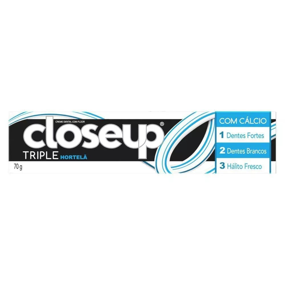 Creme Dental Hálito Fresco e Branqueador Closeup Triple 70g Hortelã