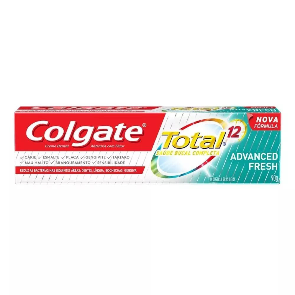 Creme Dental Hálito Fresco Colgate Total 12 Advanced Fresh 90g