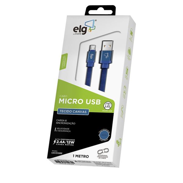 Cabo micro USB 1M para recarga E sincronizacao - CNV510BE