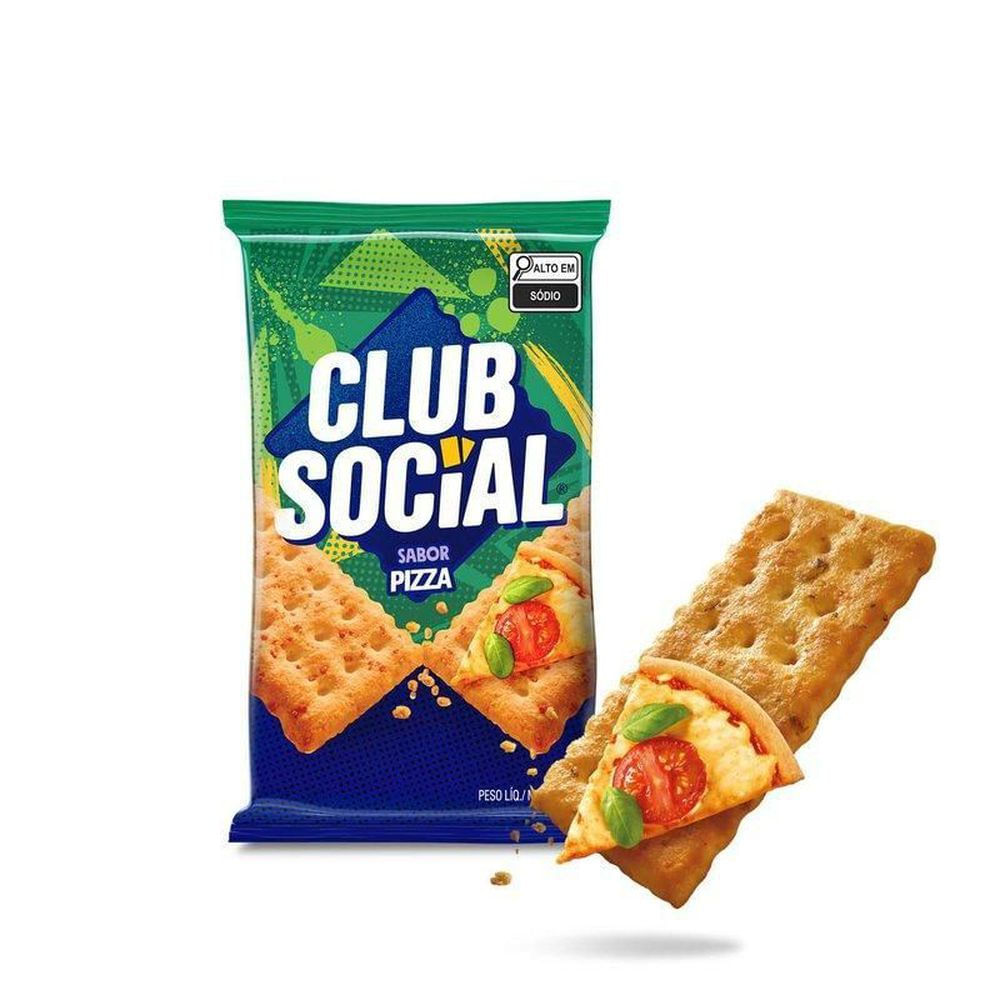 Biscoito Salgado Pizza Club Social 141g Multipack Crocante
