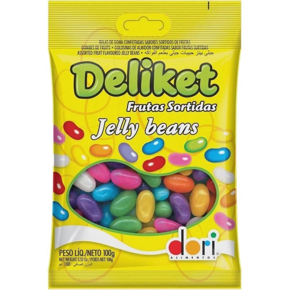 Bala de Goma Frutas Sortidas Dori Deliket 100g Jelly Beans