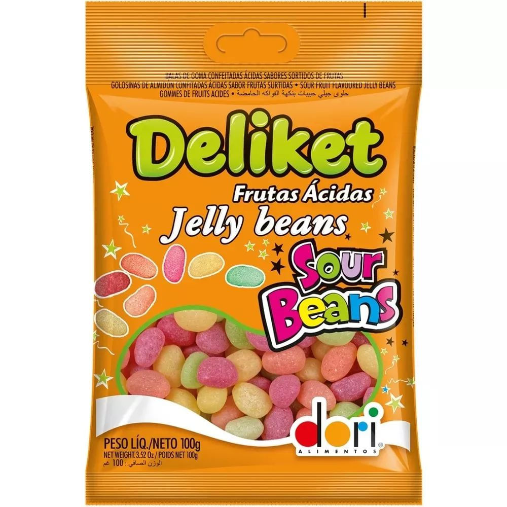 Bala de Goma Deliket Sour Dori 100g Sem Glúten