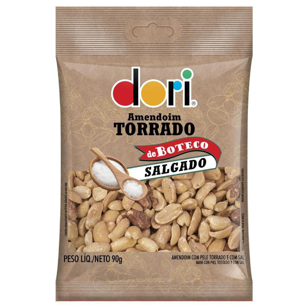 Amendoim Torrado Salgado Boteco Dori 90g Crocante