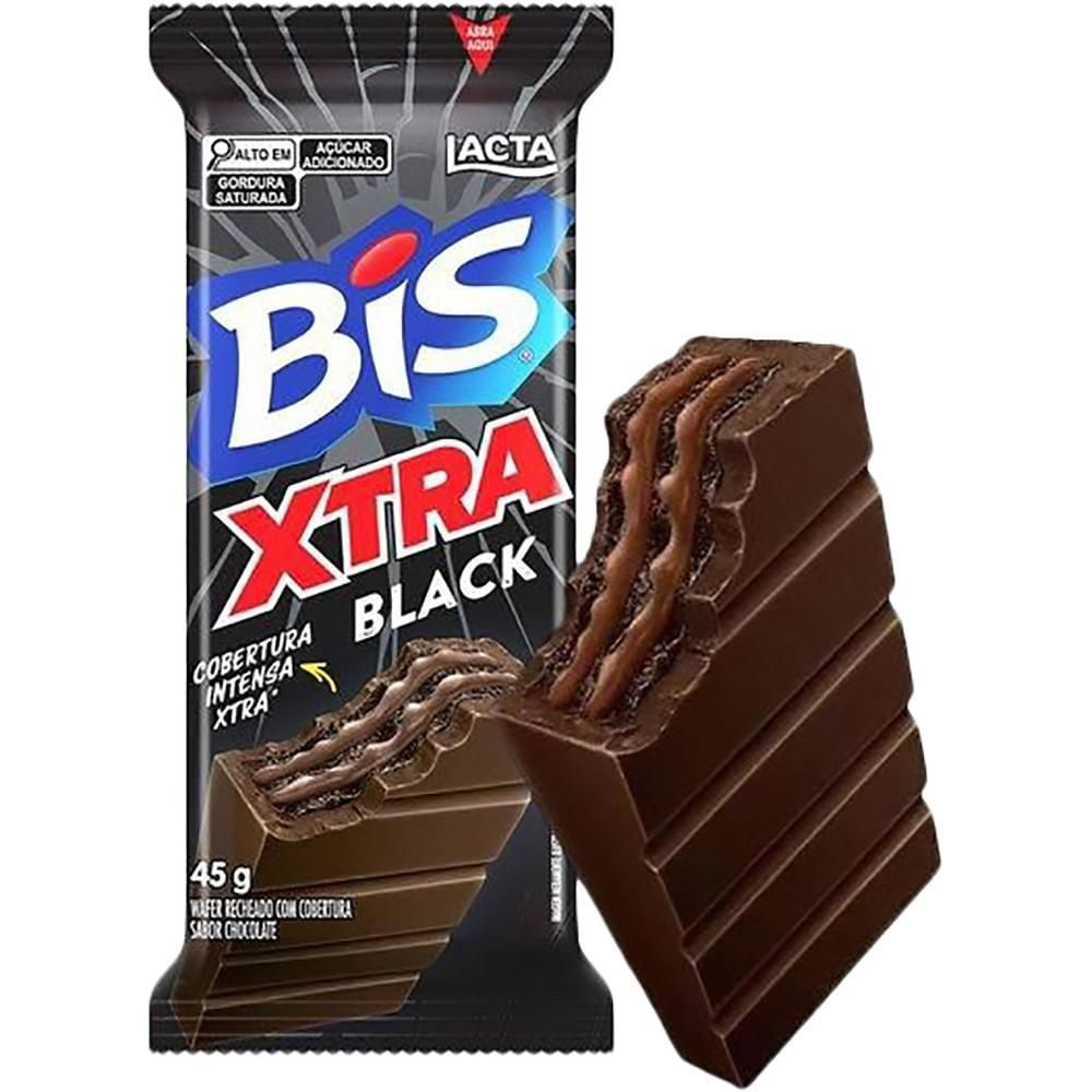 Bis Xtra Black Wafer Chocolate Amargo 45g