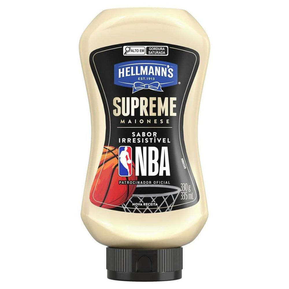 Maionese Supreme Hellmann's 330g Gourmet Squeeze Sem Glúten