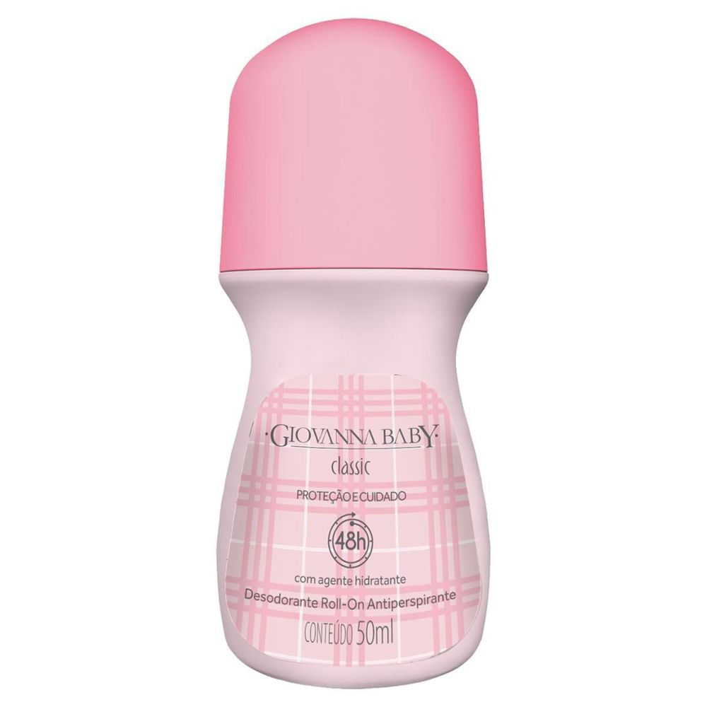 Desodorante Antitranspirante Roll-On Giovanna Baby Classic Rosa 50ml