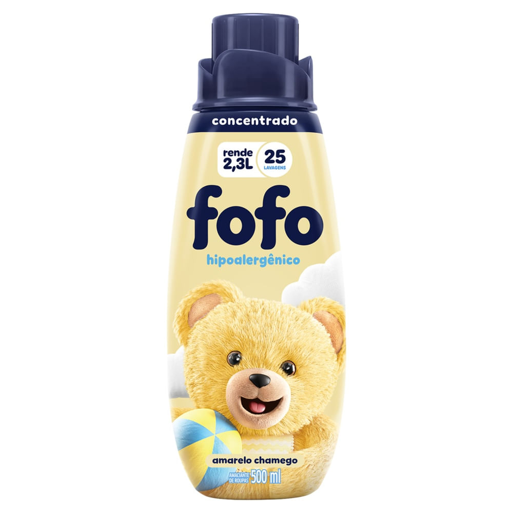 Amaciante Concentrado Fofo Líquido Amarelo Chamego 500ml
