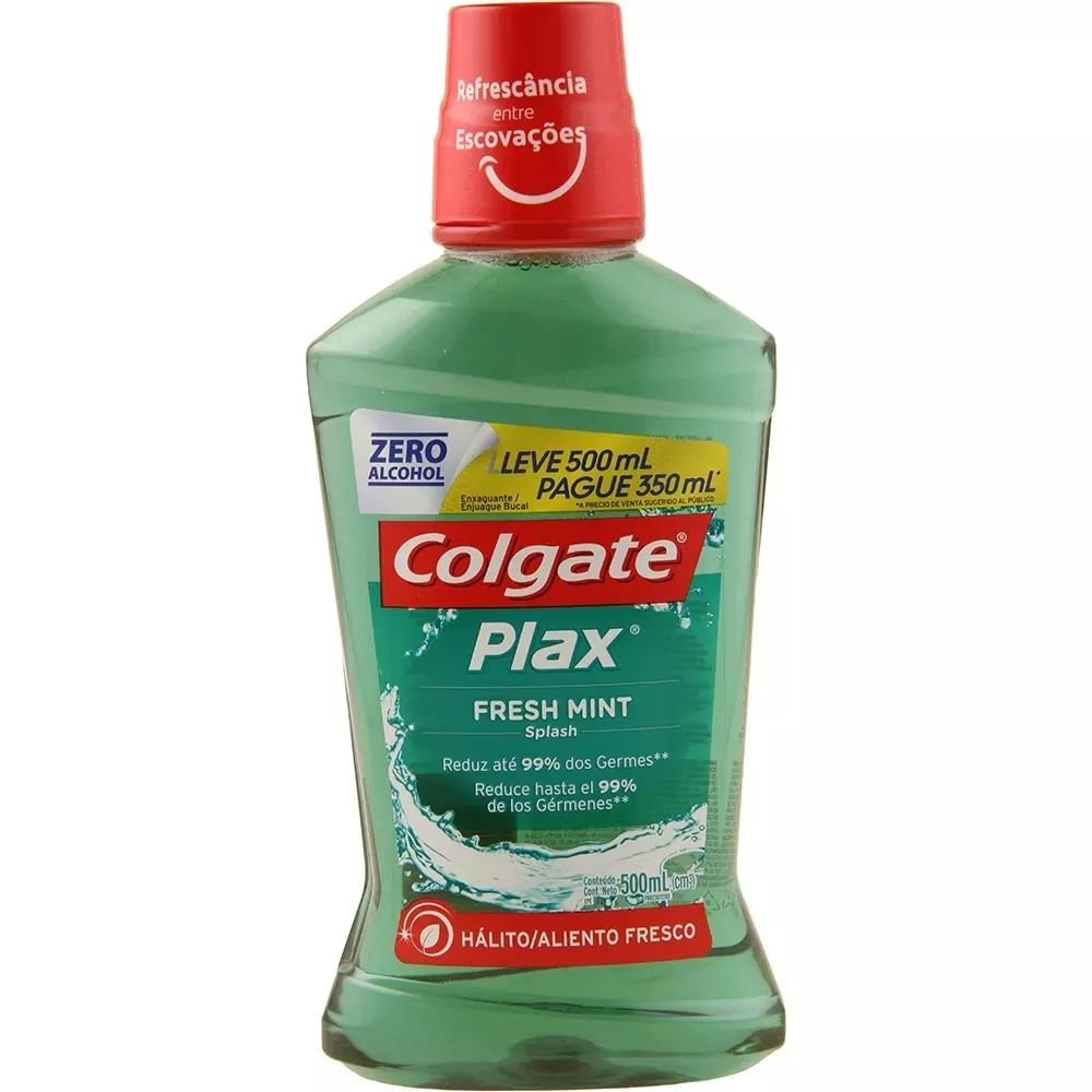 Antisséptico Bucal Hálito Fresco Colgate Plax Fresh Mint 500ml