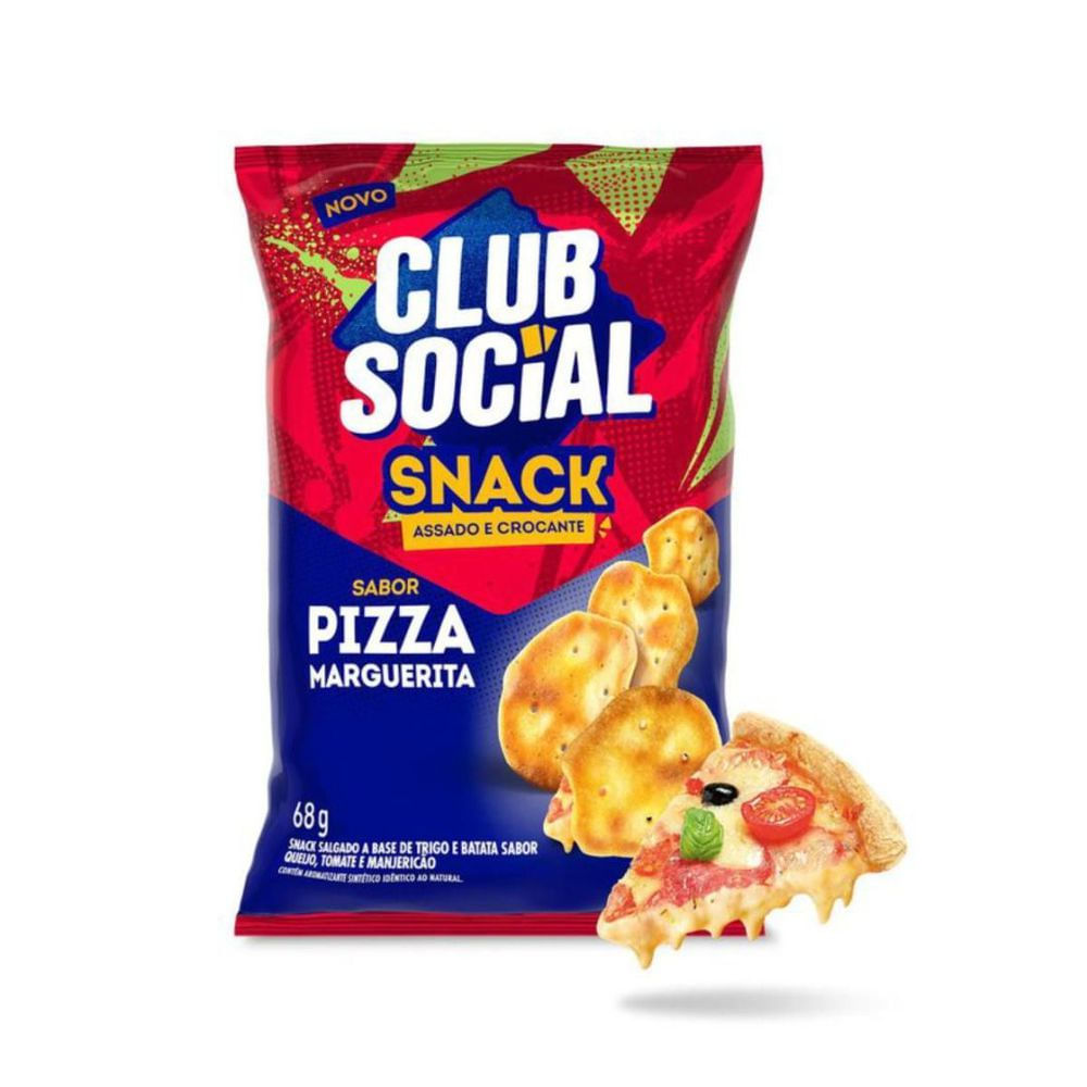 Salgadinho Snack Pizza Club Social 68g Assado