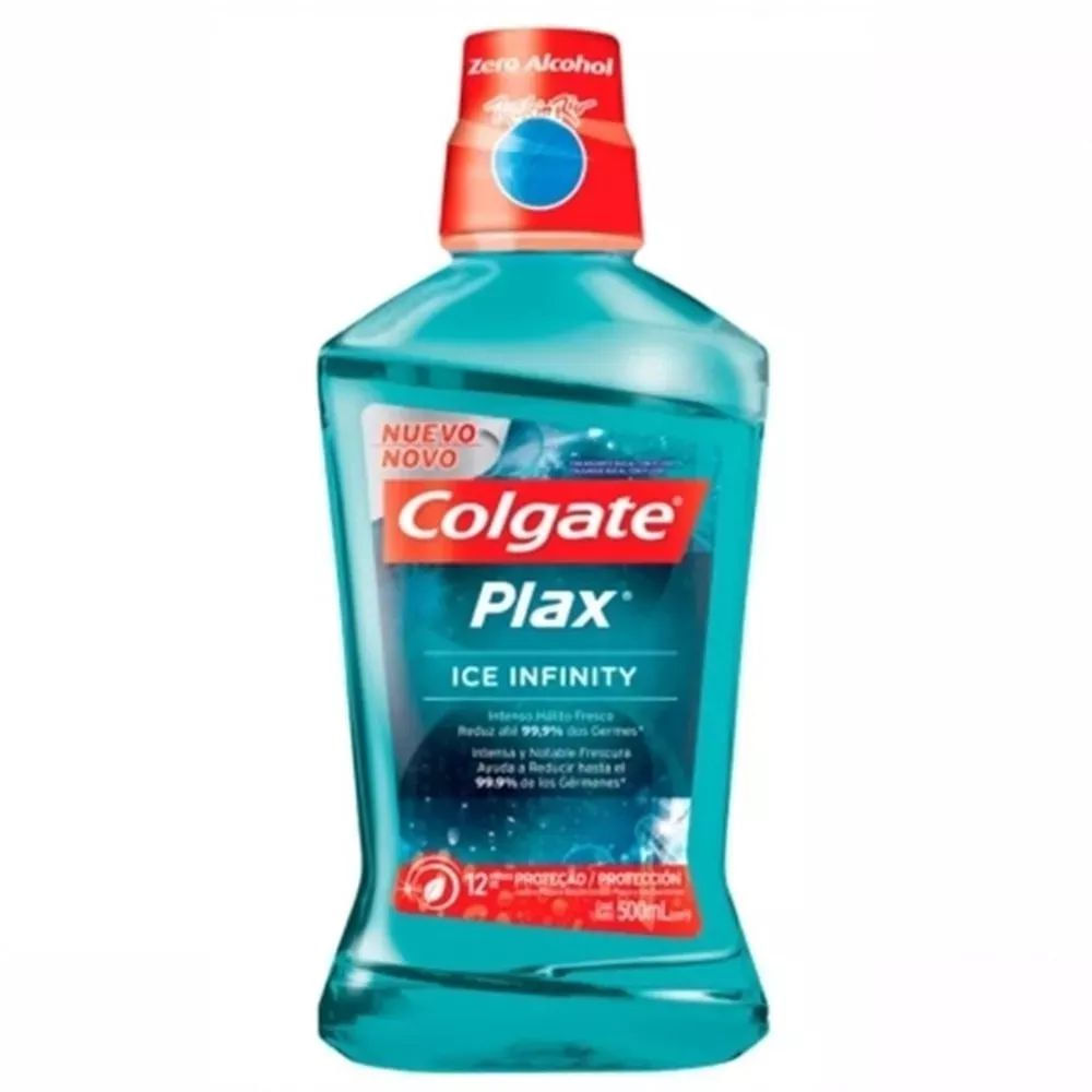 Enxaguante Bucal Proteção Antibacteriana Colgate Plax Ice Infinity 350ml
