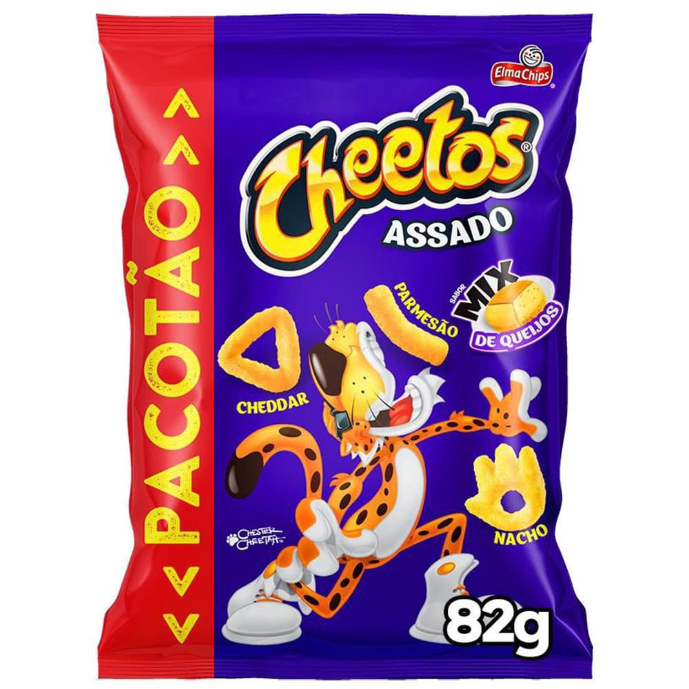 Salgadinho de Milho Mix de Queijos Cheetos Elma Chips 82g Assado