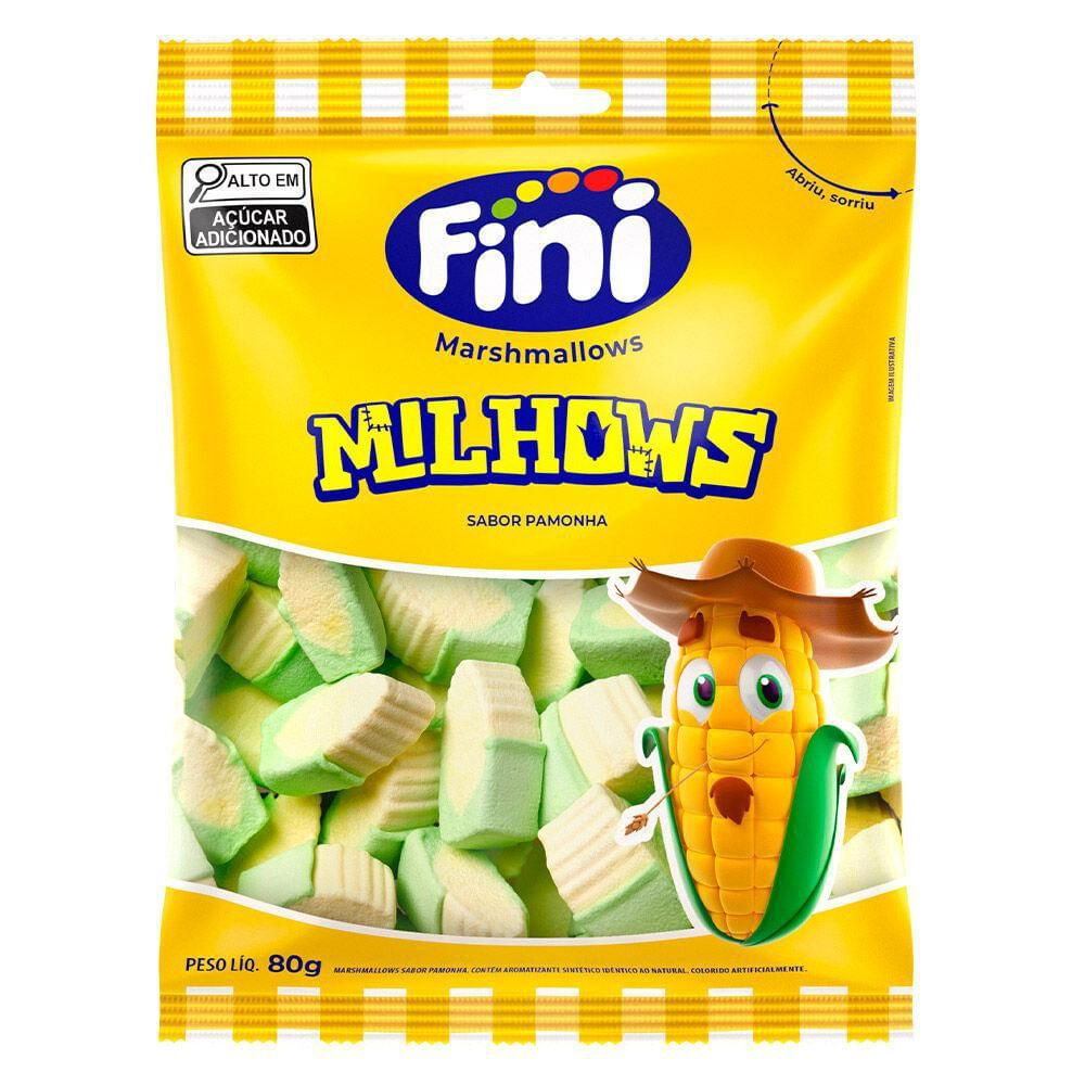 Marshmallow Pamonha Milhows Fini 80g Sem Glúten