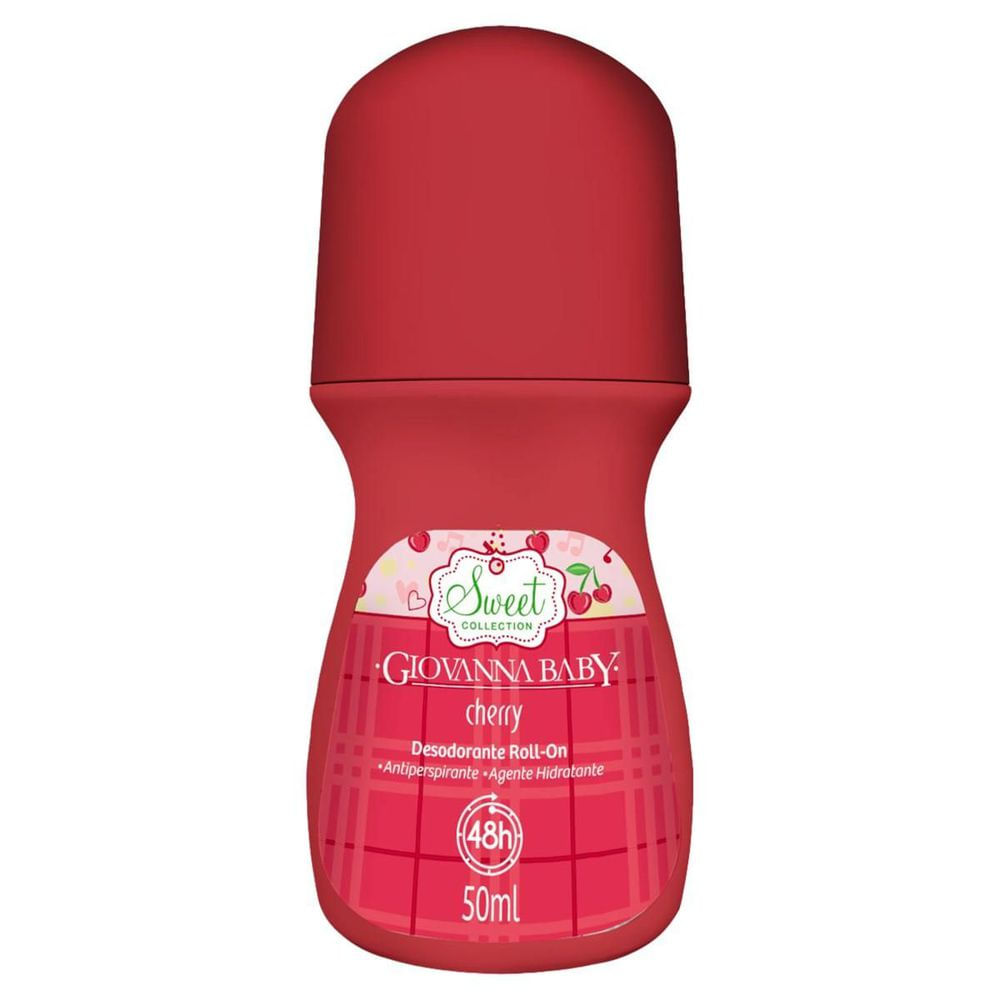 Desodorante Roll-On Antitranspirante Giovanna Baby Sweet Collection Cherry 50ml