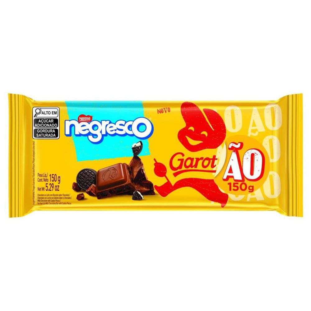Garoto Barra de Chocolate ao Leite com Negresco Garotão 150g