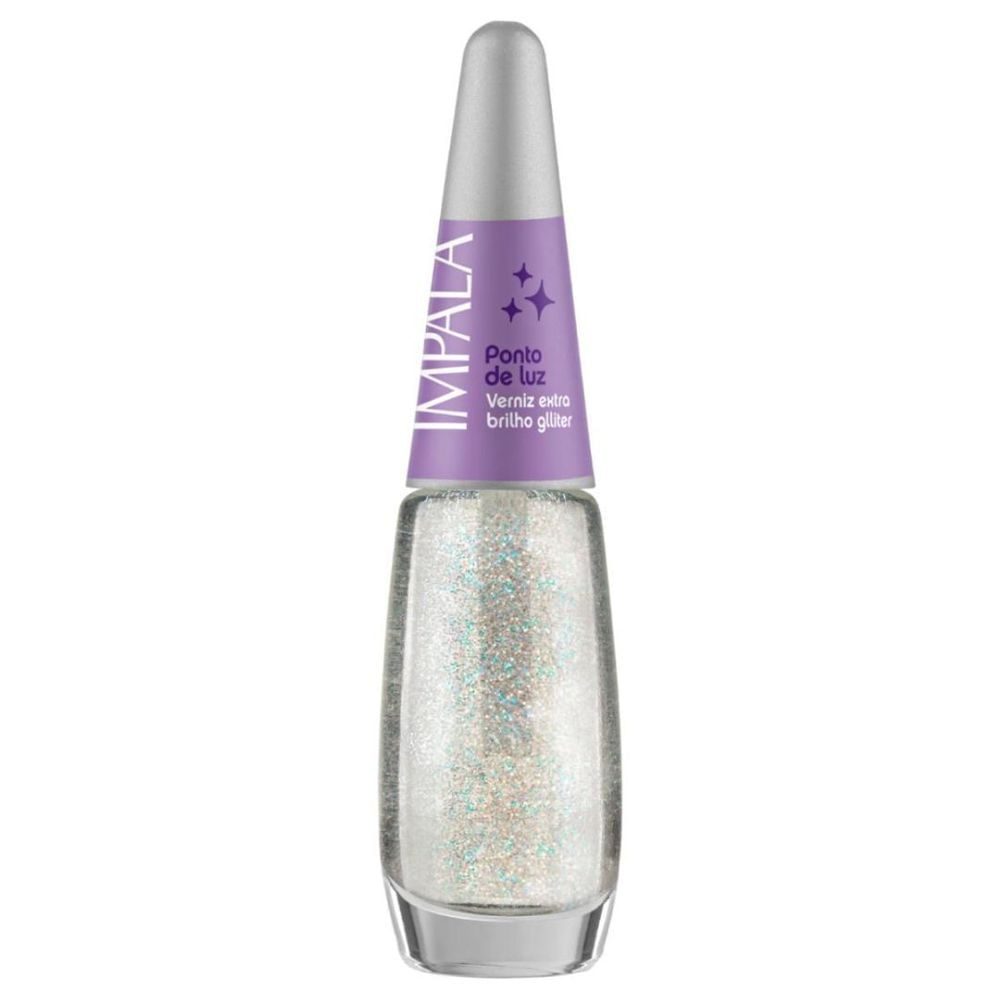 Esmalte Vegano Hipoalergênico Impala Cuidados Especiais Verniz Ponto de Luz 7,5ml