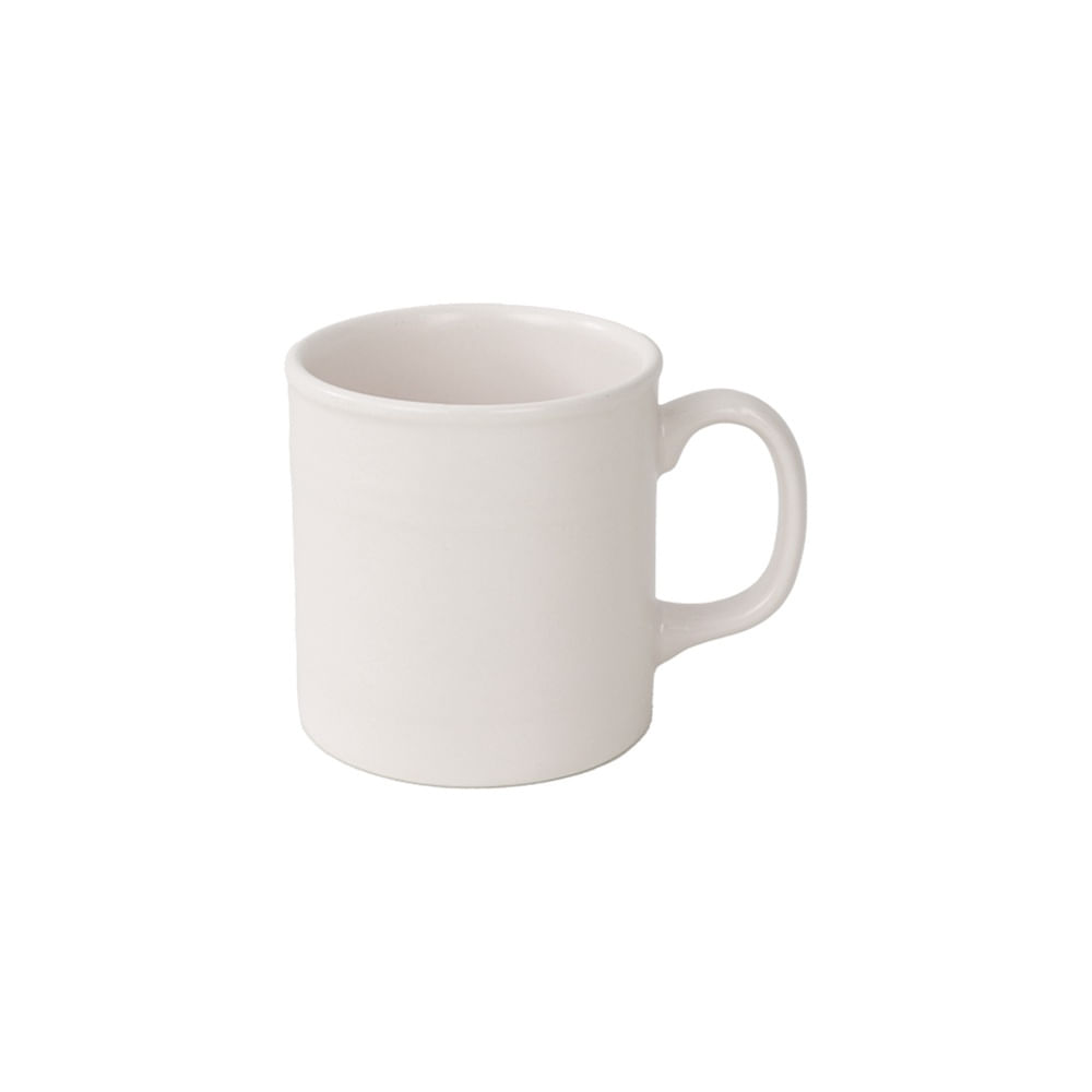 Caneca Cerâmica 330ml Brinox Majestic Branca Resistente Micro-ondas