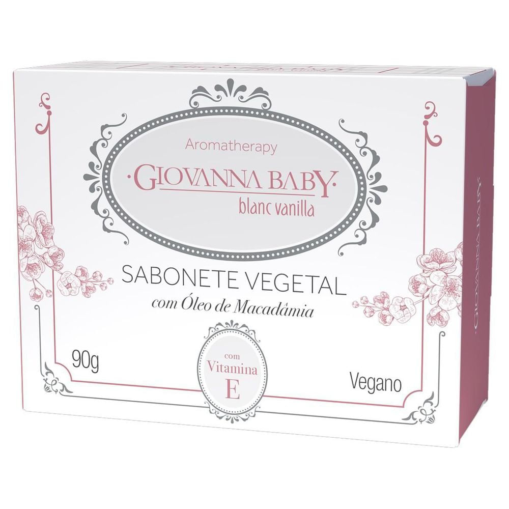 Sabonete em Barra Hidratante Vegano Giovanna Baby Moments Blanc Vanilla 90g