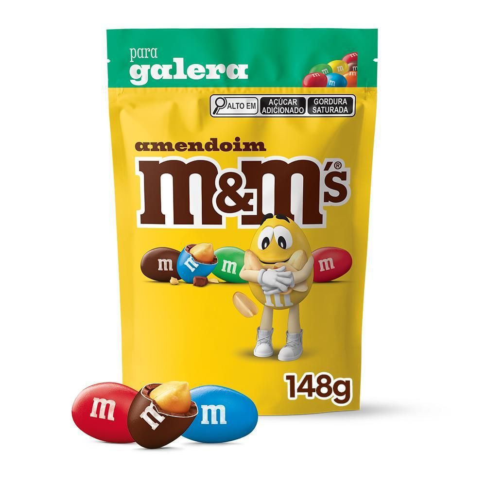 M&M's Confeito de Chocolate ao Leite com Amendoim 148g