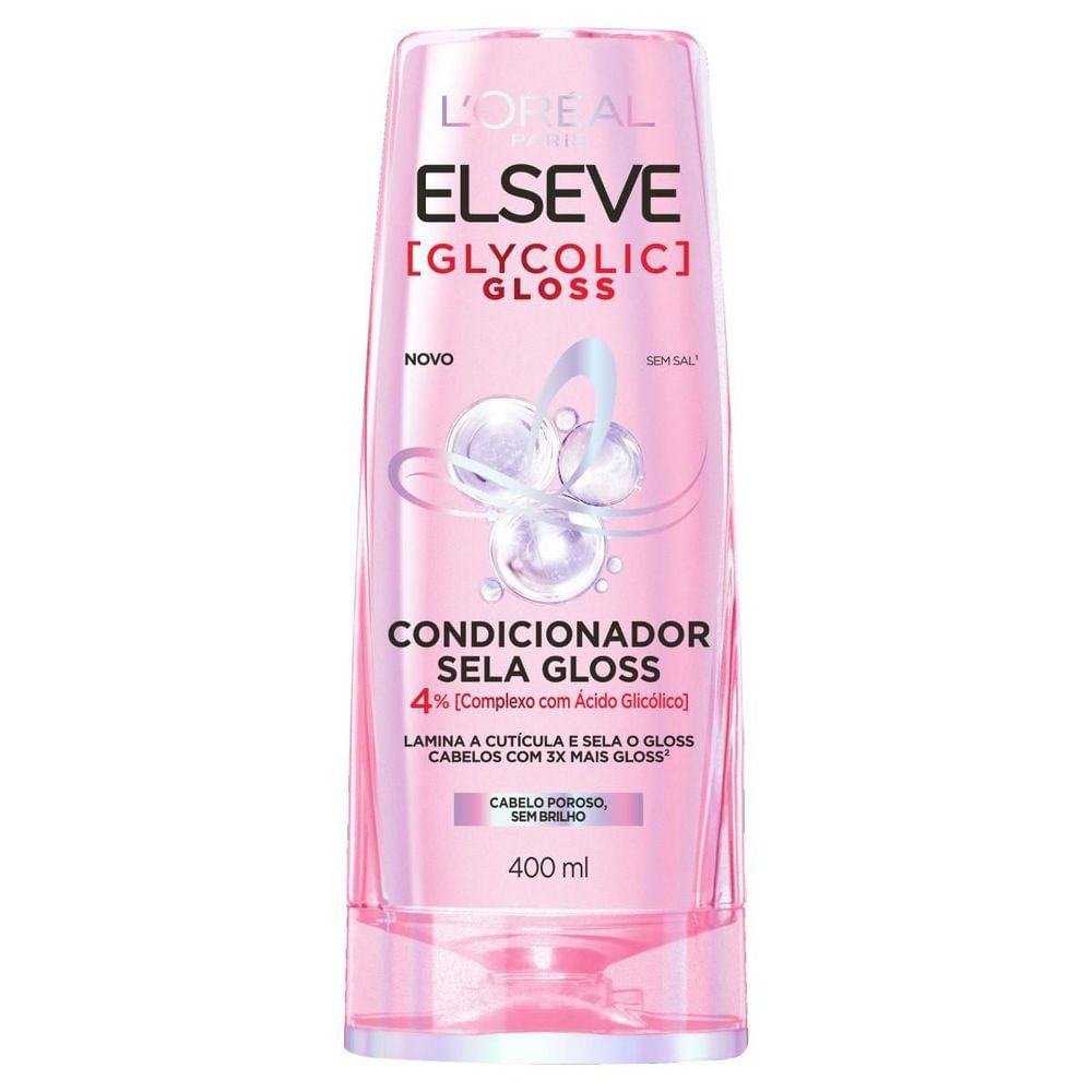 Condicionador Brilho e Antiporosidade 400ml Elseve Glycolic Gloss Ácido Glicólico