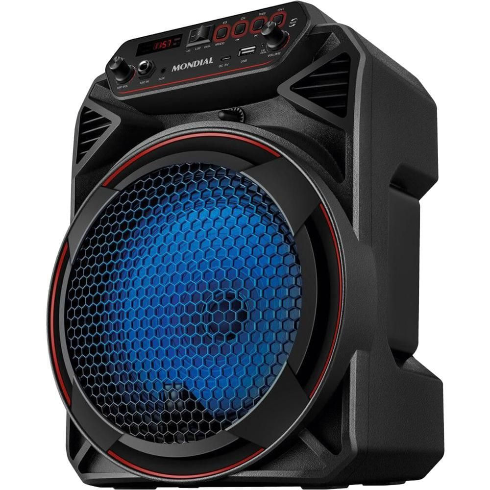 Caixa de Som Portátil Bluetooth Mondial CM-150 150W Bivolt Preto