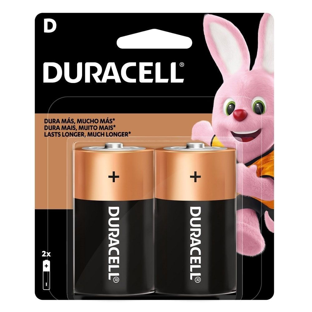 Pilha Alcalina Duracell Tamanho D Grande 1.5V com 2 Unidades