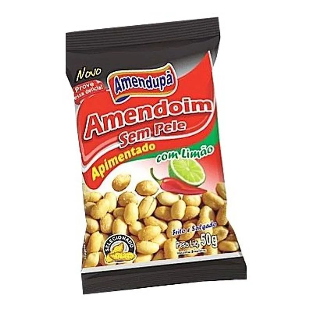 Amendoim Pimenta e Limão Amendupã 50g Vegano Sem Glúten