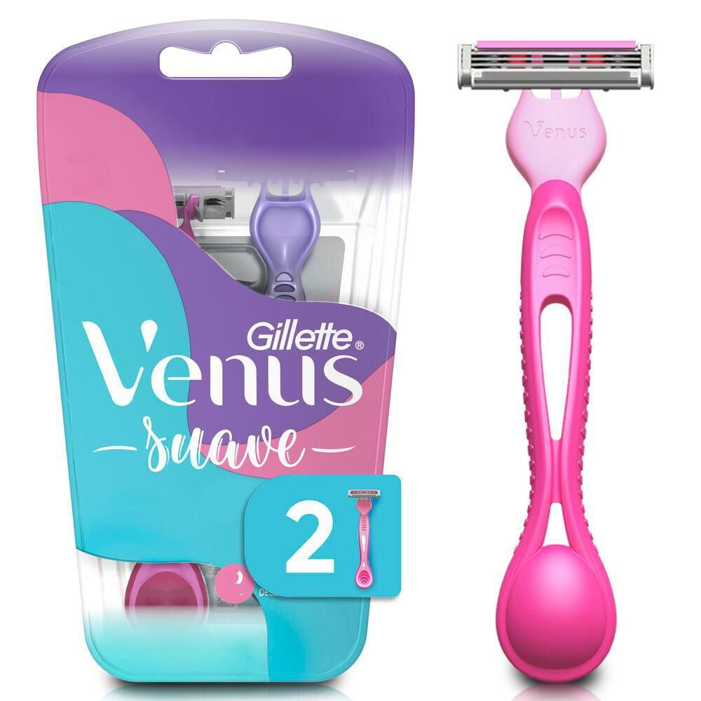 Aparelho de Depilação Descartável Aloe Vera Gillette Venus Suave 2 Unidades