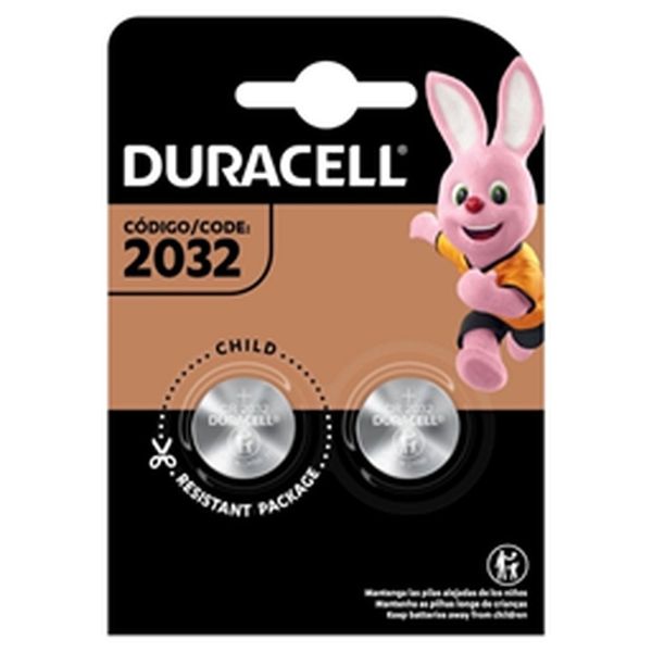 PILHA ALCALINA 2032 COM 2 DURACELL Bateria CR2032 Duracell --- Cartela c/ 2 unidades