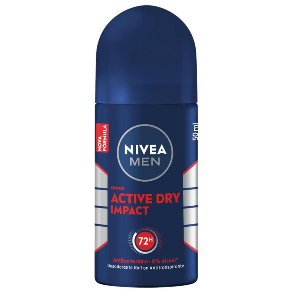 Desodorante Antitranspirante Masculino Nivea Men Dry Impact Roll On 50ml