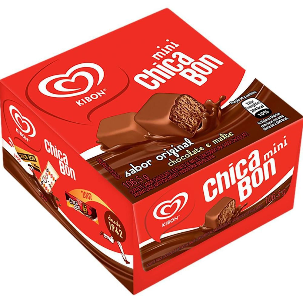Mini Sorvete Chocolate Chicabon Kibon 106,5g Crocante
