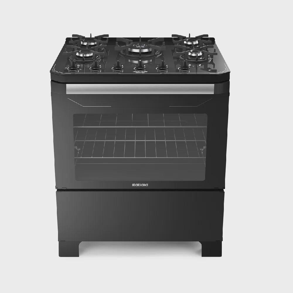 Fogão de Piso Itatiaia 5 Bocas Itamaster Preto – Bivolt