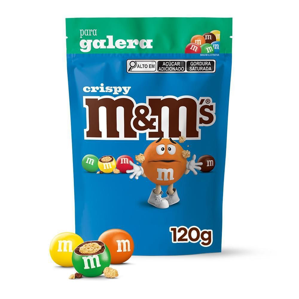 M&M's Confeito de Chocolate ao Leite Crispy com Amendoim 120g