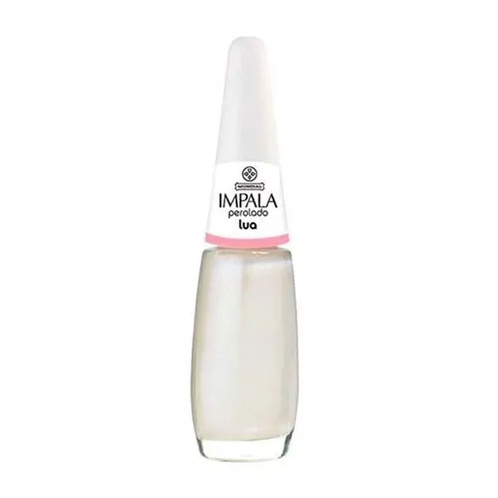 Esmalte Perolado Brilhante Impala Lua Branco Perolado 7,5ml