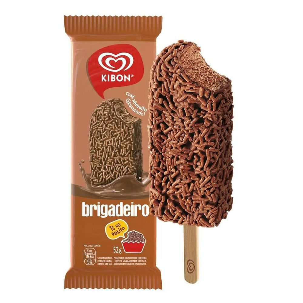Picolé Brigadeiro Kibon 52g Granulado