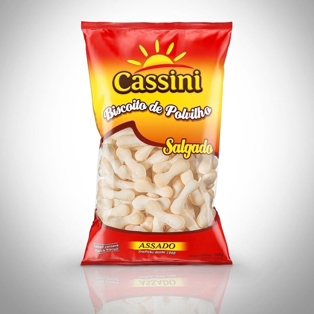 Biscoito de Polvilho Salgado Cassini 100g Assado Crocante