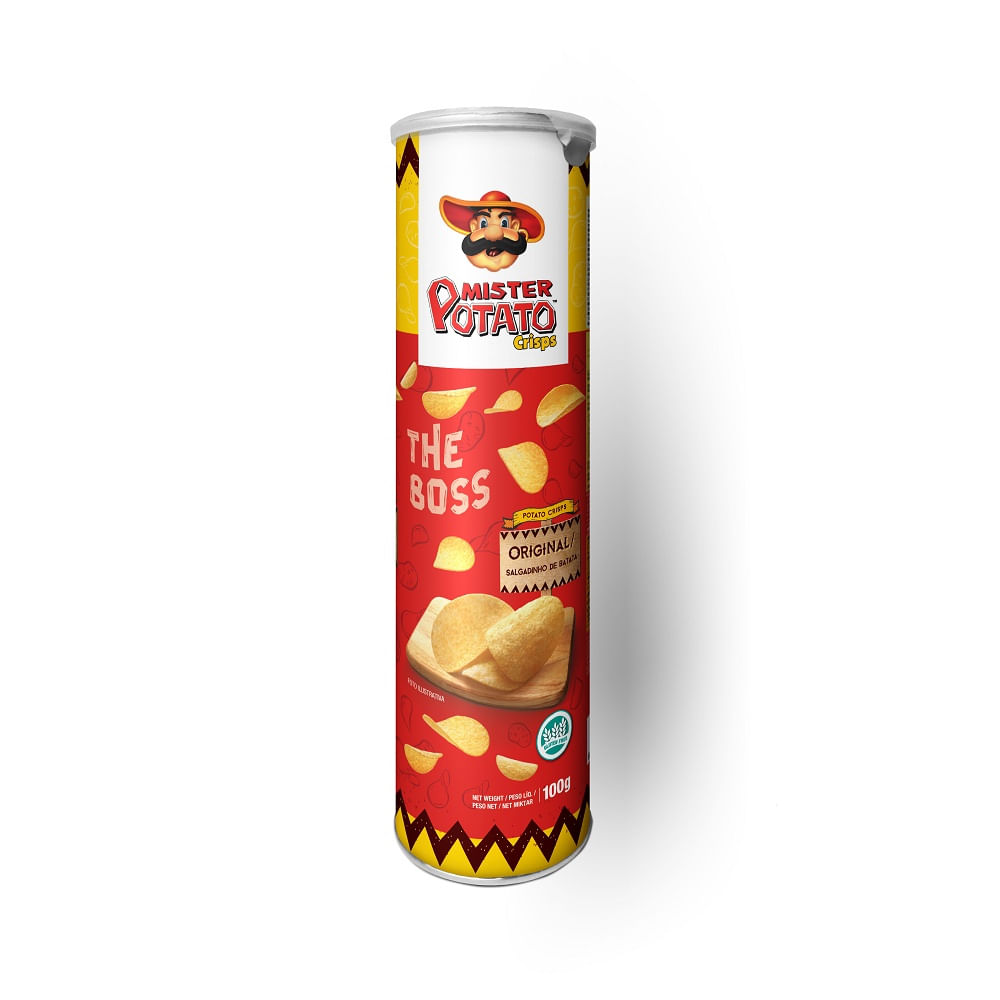 Salgadinho Batata Original Mister Potato 100g Tubo Sem Glúten
