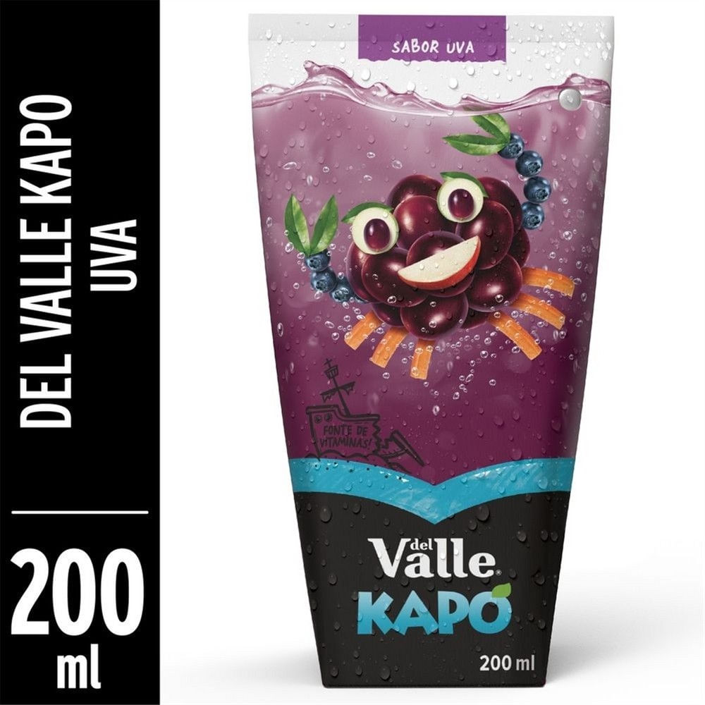 Suco de Uva Kapo Del Valle 200ml com Vitaminas