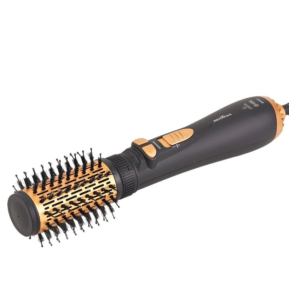 Escova Rotativa Britânia Golden Rose Bivolt 1300W Cerâmica 4 em 1 SEO