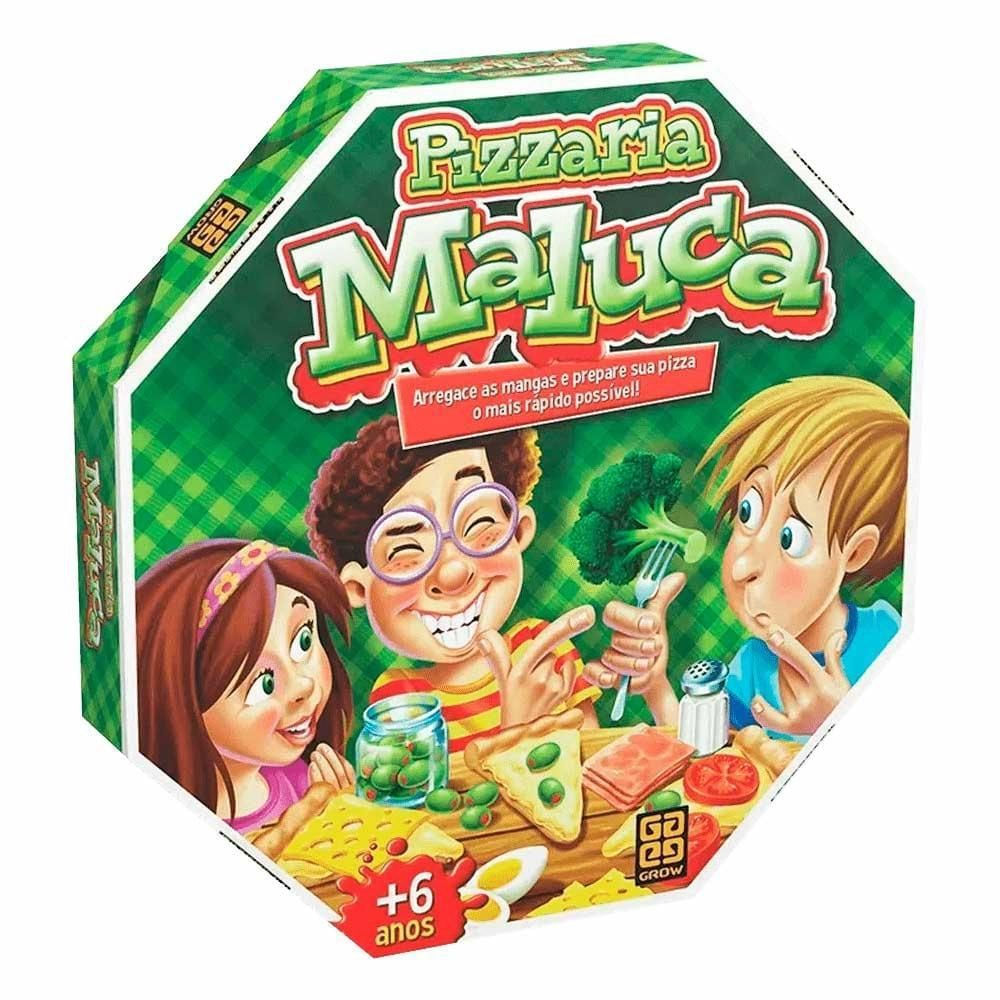 Jogo de Tabuleiro Pizzaria Maluca Grow para Brincar de Pizzaiolo 01283