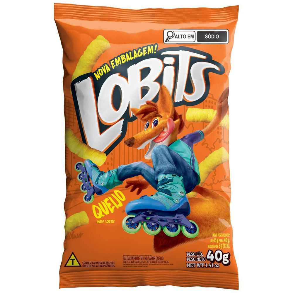 Salgadinho de Milho Queijo Lobits Milho de Ouro 40g Assado