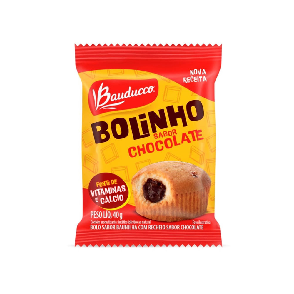 Minibolo Baunilha e Chocolate Bauducco 40g Macio