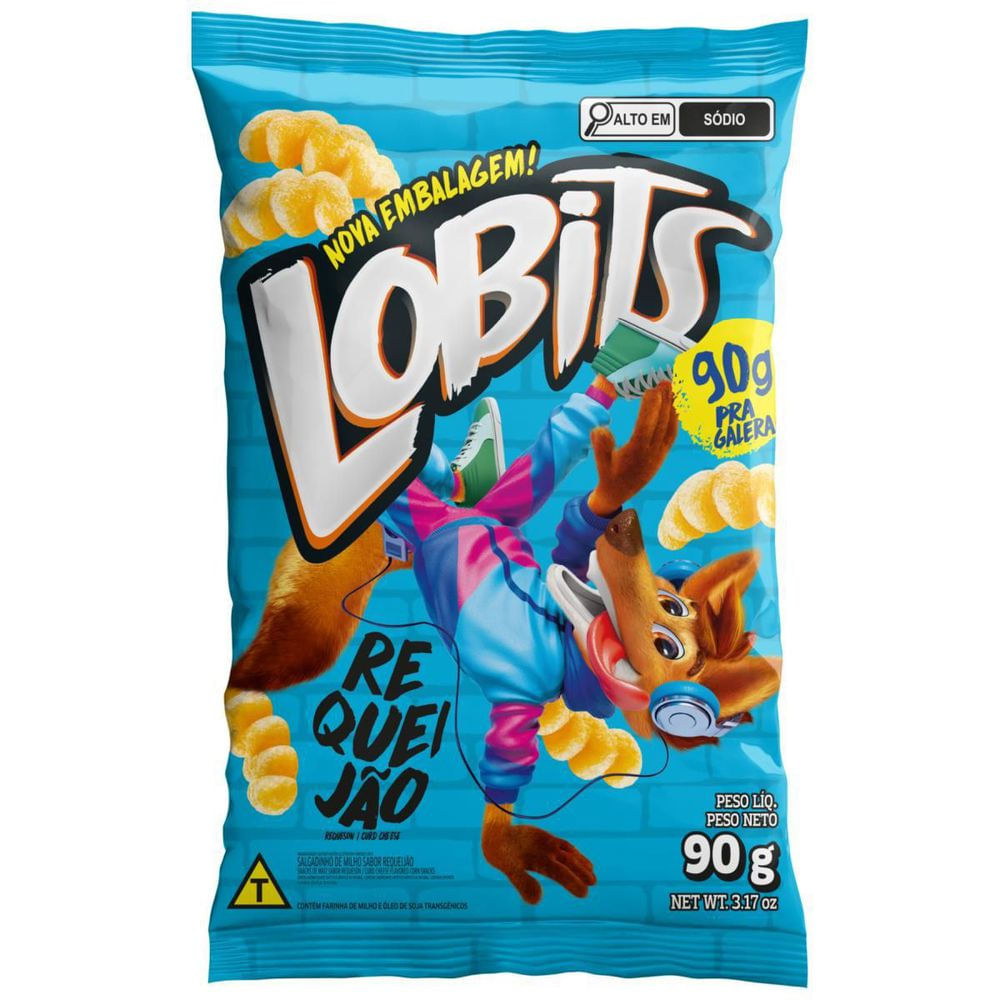 Salgadinho de Milho Super Requeijão Milho de Ouro Lobits 90g Assado